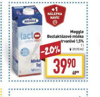 Billa Meggle bezlaktózové mléko trvanlivé 1,5% nabídka