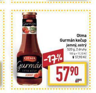 Billa Otma gurmán, kečup jemný, ostrý nabídka