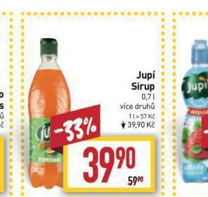 Billa Jupí sirup nabídka