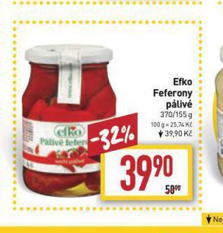 Billa Efko feferony pálivé nabídka