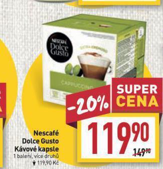 Billa Nescafé dolce gusto kávové kapsle nabídka