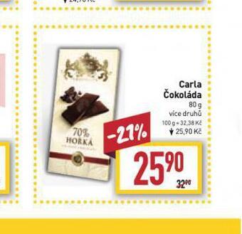 Billa Carla čokoláda nabídka