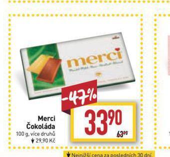 Billa Merci čokoláda nabídka