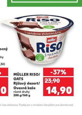 Kaufland Müller riso / oats rýžový dezert / ovesná kaše nabídka