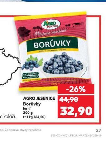 Kaufland Agro jesenice borůvky nabídka