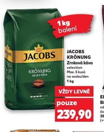 Kaufland Jacobs krönung zrnková káva nabídka