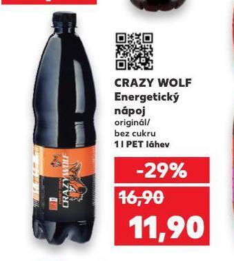 Kaufland Crazy wolf energetický nápoj nabídka