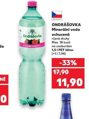 Kaufland Ondrášovka ochucená nabídka