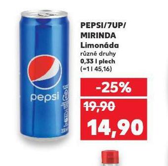 Kaufland Pepsi / 7up / mirinda nabídka