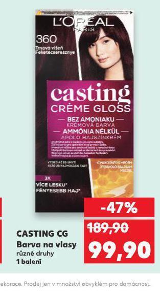 Kaufland Casting cg barva na vlasy nabídka