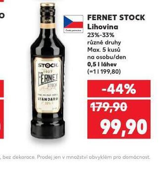 Kaufland Fernet stock nabídka