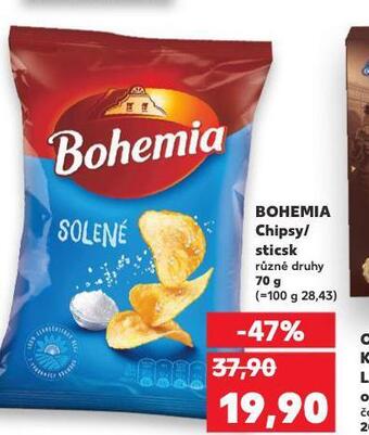 Kaufland Bohemia chipsy / sticks nabídka