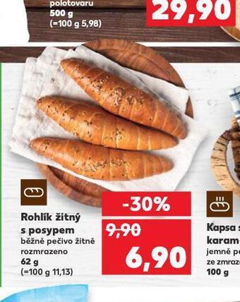 Kaufland Rohlík žitný s posypem nabídka