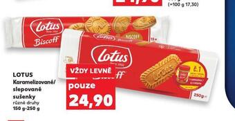 Kaufland Lotus karamelizované / slepované sušenky nabídka