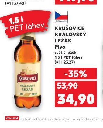 Kaufland Pivo krušovický ležák nabídka