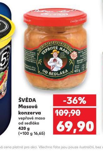 Kaufland Švéda masová konzerva nabídka