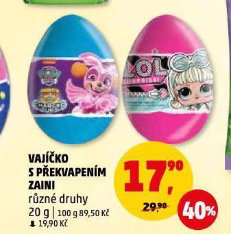 Penny Market Vajíčko s překvapením zaini nabídka
