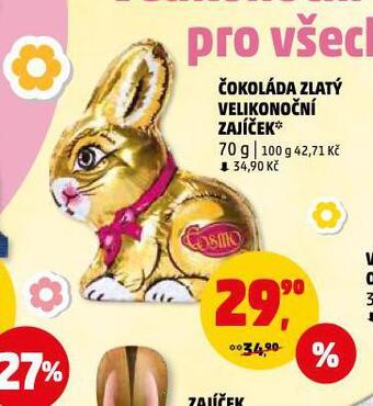 Penny Market Čokoláda zlatý velikonoční zajíček nabídka