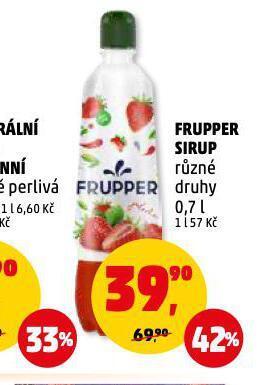 Penny Market Frupper sirup nabídka