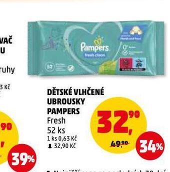 Penny Market Pampers dětské vlhčené ubrousky nabídka