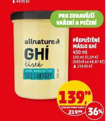 Penny Market Ghí přepuštěné máslo nabídka
