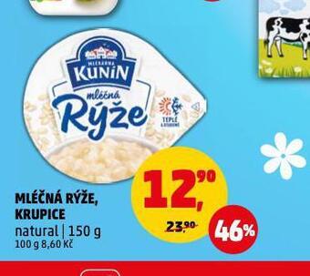 Penny Market Kunín mléčná rýže, krupice nabídka