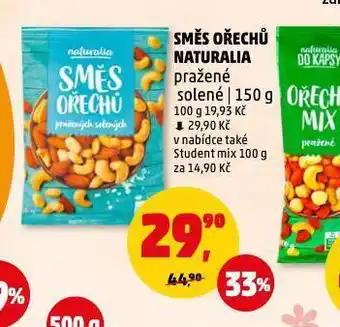 Penny Market Směs ořechů naturalis pražené solené nabídka