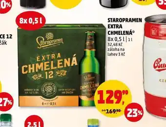 Penny Market Pivo staropramen extra chmelená nabídka
