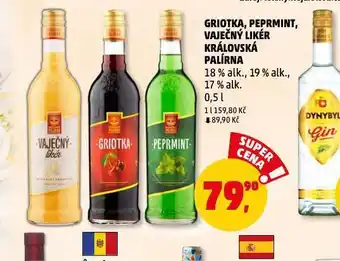 Penny Market Griotka, pepermint, vaječný likér královská palírna nabídka
