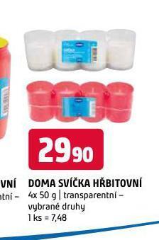 Terno Doma svíčka hřbitovní nabídka