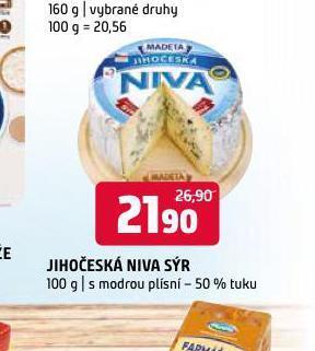 Terno Jihočeská niva sýr nabídka