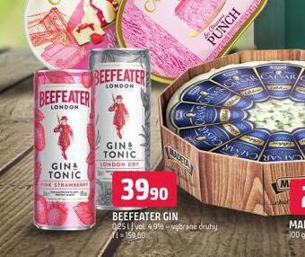 Terno Beefeater gin nabídka