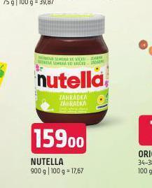Terno Nutella nabídka