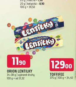 Terno Orion lentilky nabídka
