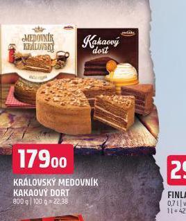 Terno Královský medovník kakaový dort nabídka