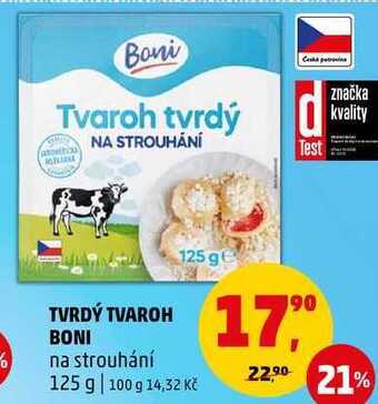 Penny Market Tvrdý tvaroh boni, 125 g nabídka