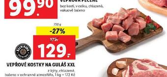 Lidl Vepřové kostky na guláš xxl nabídka