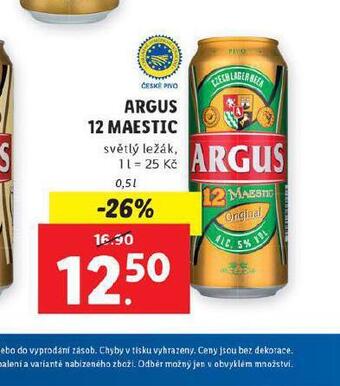 Lidl Pivo argus 12 maestic nabídka