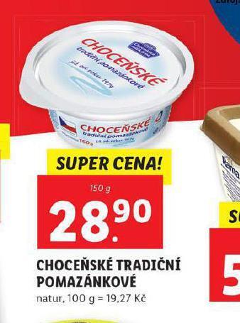 Lidl Choceňské tradiční pomazánkové nabídka