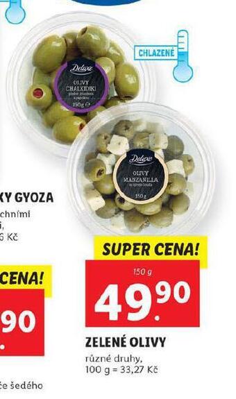 Lidl Zelené olivy nabídka