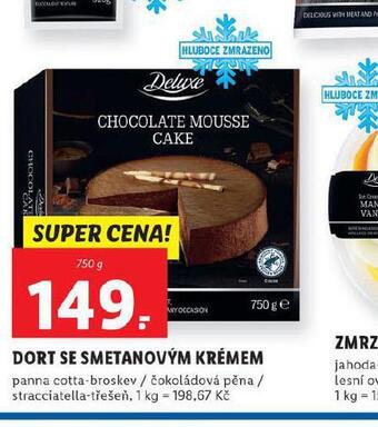 Lidl Dort se smetanovým krémem nabídka