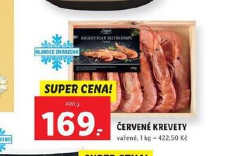 Lidl Červené krevety nabídka