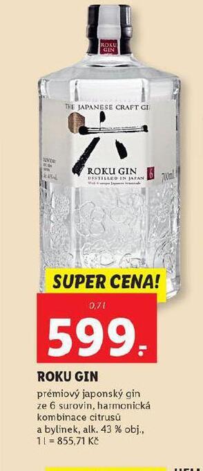 Lidl Roku gin nabídka