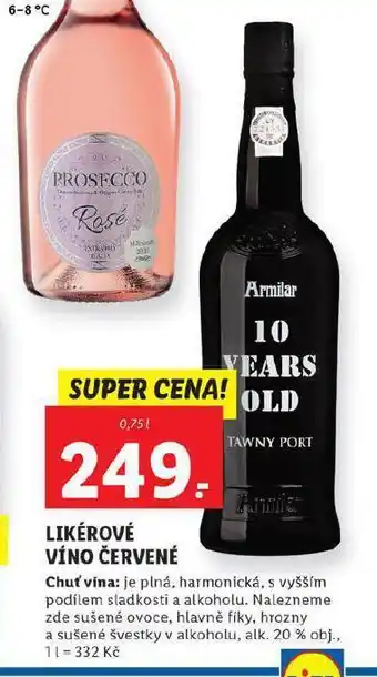 Lidl Likérové víno červené nabídka