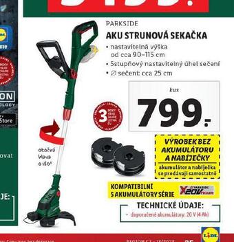 Lidl Aku strunová sekačka nabídka