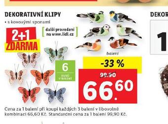 Lidl Dekorativní klipy nabídka