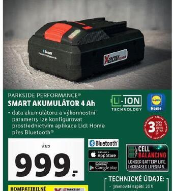 Lidl Smart akumulátor 4 ah nabídka