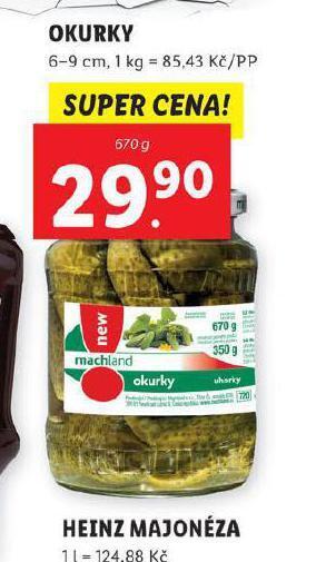 Lidl Okurky nabídka