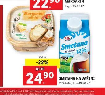 Lidl Smetana na vaření nabídka