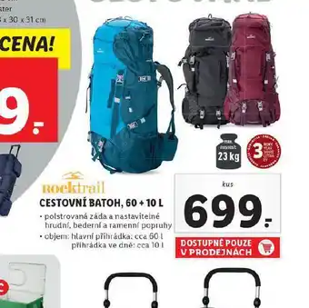 Lidl Cestovní batoh nabídka